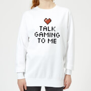 By Iwoot Talk Gaming To Me Womens Sweatshirt White 3Xl by iwoot kopen in de aanbieding