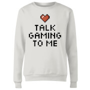 Talk Gaming To Me Womens Sweatshirt White S the gaming collection kopen in de aanbieding