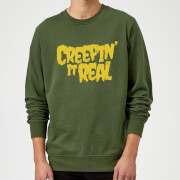 Halloween Creepin It Real Sweatshirt Forest Green S Red halloween kopen in de aanbieding
