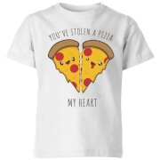 A Pizza My Heart Kids T-Shirt - White - 3-4 ans - Blanc