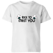 My Little Rascal Rice To Meet You Kids' T-Shirt - White - 3-4 ans - Blanc