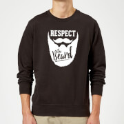 Respect The Beard Sweatshirt Black Xxl mens slogan collection kopen in de aanbieding
