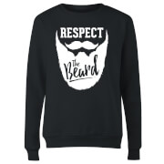 Respect The Beard Womens Sweatshirt Black S mens slogan collection kopen in de aanbieding