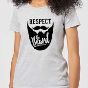 By Iwoot Respect The Beard Womens T Shirt Grey 3Xl by iwoot kopen in de aanbieding