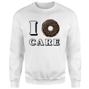 I Donut Care Sweatshirt White S mens slogan collection kopen in de aanbieding