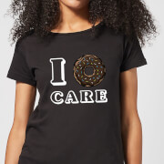 I Donut Care Womens T Shirt Black M mens slogan collection kopen in de aanbieding