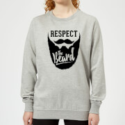 By Iwoot Respect The Beard Womens Sweatshirt Grey 4Xl by iwoot kopen in de aanbieding