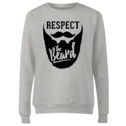 Respect The Beard Womens Sweatshirt Grey S mens slogan collection kopen in de aanbieding