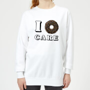 I Donut Care Womens Sweatshirt White Xxl mens slogan collection kopen in de aanbieding