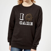 I Donut Care Womens Sweatshirt Black Xl mens slogan collection kopen in de aanbieding