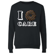 I Donut Care Womens Sweatshirt Black S mens slogan collection kopen in de aanbieding