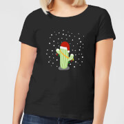 Cactus Santa Hat Womens T Shirt Black M the christmas collection kopen in de aanbieding Cactus Santa Hat Womens T Shirt Black M the christmas collection kopen in de aanbieding