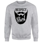 Respect The Beard Sweatshirt Grey S mens slogan collection kopen in de aanbieding