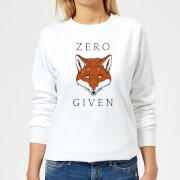 Zero Fox Given Womens Sweatshirt White Xl mens slogan collection kopen in de aanbieding