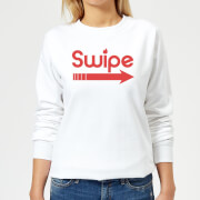 By Iwoot Swipe Right Womens Sweatshirt White 3Xl by iwoot kopen in de aanbieding