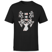 Ho Ho Ho Reindeer T Shirt Black L the christmas collection kopen in de aanbieding