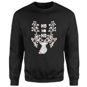 Ho Ho Ho Reindeer Sweatshirt Black S the christmas collection kopen in de aanbieding