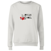 Joyeux Noel Womens Sweatshirt - White - XXL - White Joyeux Noel Womens Sweatshirt - White - XXL - White