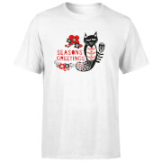 Seasons Greetings T Shirt White S the christmas collection kopen in de aanbieding