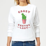By Iwoot Crazy Cactus Lady Womens Sweatshirt White 3Xl by iwoot kopen in de aanbieding
