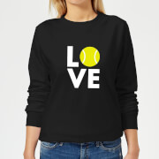 Love Tennis Womens Sweatshirt Black S Black Love Tennis Womens Sweatshirt Black S Black