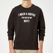 By Iwoot Coffee Butt Sweatshirt Black 4Xl by iwoot kopen in de aanbieding