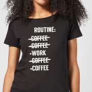 By Iwoot Coffee Routine Womens T Shirt Black Xs by iwoot kopen in de aanbieding