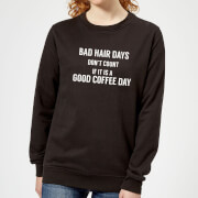 By Iwoot Bad Hair Days Dont Count Womens Sweatshirt Black 3Xl by iwoot kopen in de aanbieding