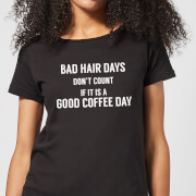 By Iwoot Bad Hair Days Dont Count Womens T Shirt Black Xs by iwoot kopen in de aanbieding