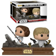 Lot de 2 Figurines Pop! EXC Luke & Leia Compacteur d'Ordures - Star Wars Movie Moments