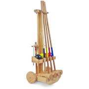 BEX 4 Mallet Original Croquet Set with Wooden Storage Trolley BEX 4 Mallet Original Croquet Set with Wooden Storage Trolley
