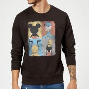 Disney Mickey Mouse Donald Duck Mickey Mouse Pluto Goofy Tiles Pullover - Schwarz - M - Schwarz