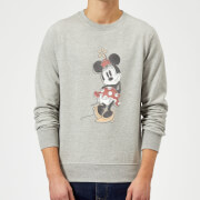 Disney Mickey Mouse Minnie Offset Sweatshirt Grey Xl mickey mouse kopen in de aanbieding