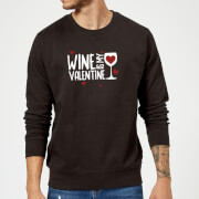 Wine Is My Valentine Sweatshirt Black M the valentines collection kopen in de aanbieding