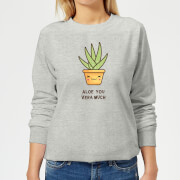 By Iwoot Aloe You Vera Much Womens Sweatshirt Grey Xs by iwoot kopen in de aanbieding
