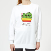 Was A Cacti Now A Cactus Womens Sweatshirt White M the valentines collection kopen in de aanbieding