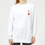 King Of Hearts Womens Sweatshirt White Xl the valentines collection kopen in de aanbieding