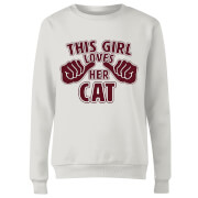 This Girl Loves Her Cat Womens Sweatshirt White Xxl the valentines collection kopen in de aanbieding