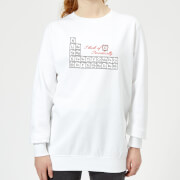 Geeky Valentine I Think Of You Periodically Womens Sweatshirt White S geeky valentine kopen in de aanbieding Geeky Valentine I Think Of You Periodically Womens Sweatshirt White S geeky valentine kopen in de aanbieding
