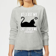By Iwoot At Least My Cat Loves Me Womens Sweatshirt Grey 3Xl by iwoot kopen in de aanbieding