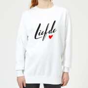 Liefde Womens Sweatshirt White Xl the valentines collection kopen in de aanbieding