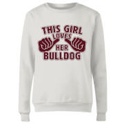 This Girl Loves Her Bulldog Womens Sweatshirt White Xxl the valentines collection kopen in de aanbieding