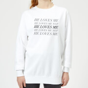 He Loves Me He Me Not Womens Sweatshirt White Xxl the valentines collection kopen in de aanbieding
