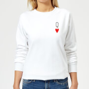 Queen Of Hearts Womens Sweatshirt White Xl the valentines collection kopen in de aanbieding