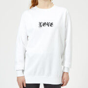 Love Gothic Text Womens Sweatshirt White L the valentines collection kopen in de aanbieding Love Gothic Text Womens Sweatshirt White L the valentines collection kopen in de aanbieding