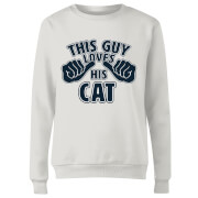 This Guy Loves His Cat Womens Sweatshirt White M the valentines collection kopen in de aanbieding