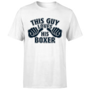 By Iwoot This Guy Loves His Boxer T Shirt White S by iwoot kopen in de aanbieding