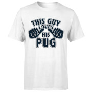 By Iwoot This Guy Loves His Pug T Shirt White 5Xl by iwoot kopen in de aanbieding