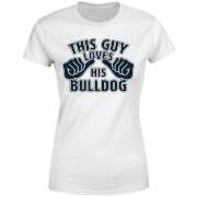 By Iwoot This Guy Loves His Bulldog Womens T Shirt White 5Xl by iwoot kopen in de aanbieding