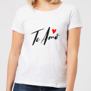 By Iwoot Te Amo Script Womens T Shirt White Xxl by iwoot kopen in de aanbieding